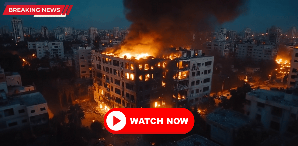 Building on fire